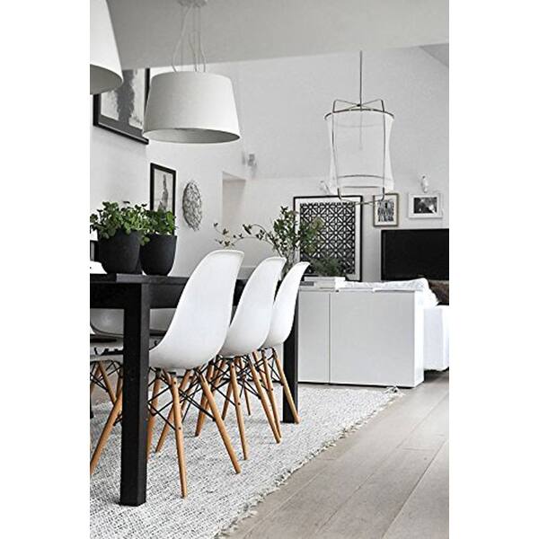 2xhome Set Of 2 Modern Plastic Eiffel Side Dining Chair Colors With Natural Wood Dowel Leg For Kitchen Work Bedroom Dsw Overstock 12113601