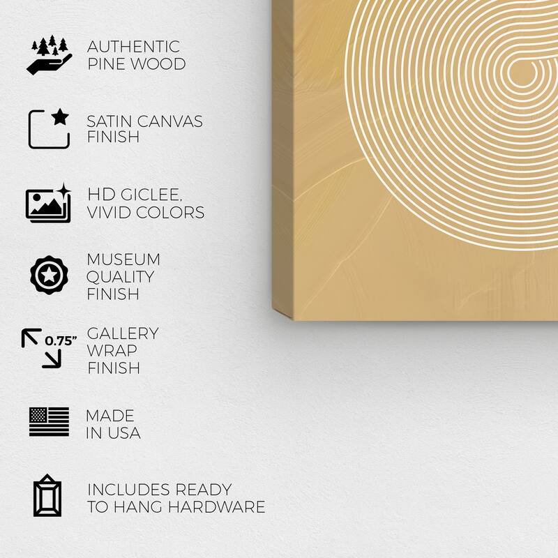Wynwood Studio Canvas Abstract Printing Cylinders Brown and Beige Modern & Contemporary Wall Art Canvas Print