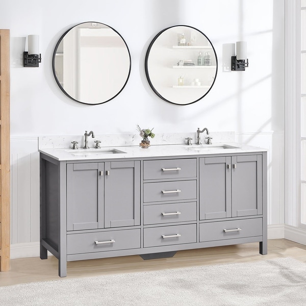 PROOX 72 inch Freestanding Bathroom Vanities with Double