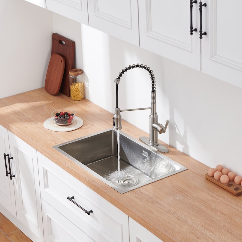 Single Handle Pull Down Sprayer Kitchen Faucet with Touchless Sensor
