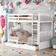 preview thumbnail 38 of 68, American Classic Traditional Style Twin-Over-Twin Bunk Bed with Ladders and Two Storage Drawers
