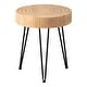 preview thumbnail 5 of 5, COZAYH 2-Piece Farmhouse Living Room Coffee Table Set, Nesting Coffee Table Round Natural Wood Finish