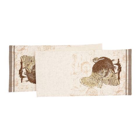 Turkey Elegant Printed Rustic Thanksgiving Table Runner