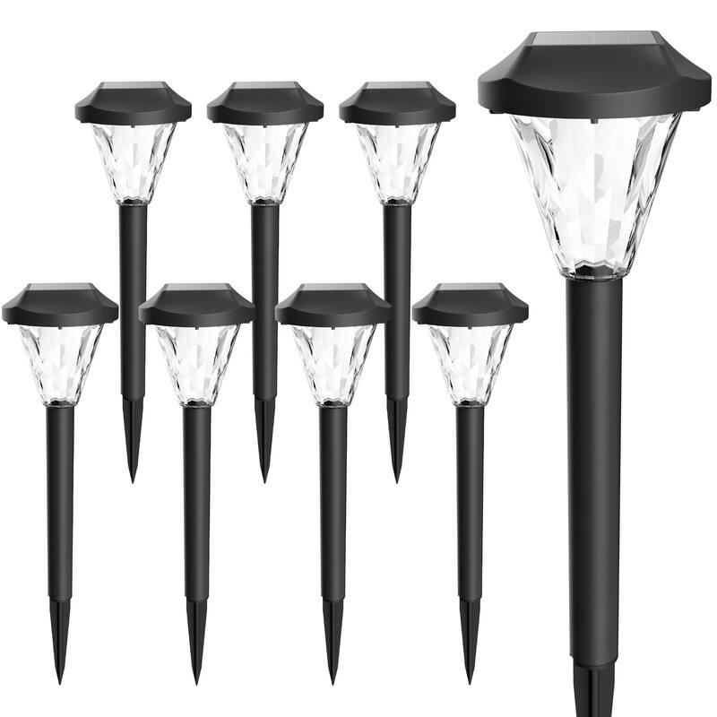 Solar Pathway Lights, Waterproof Outdoor Solar Lights for Garden and Landscape, Cold White - 8 Pack