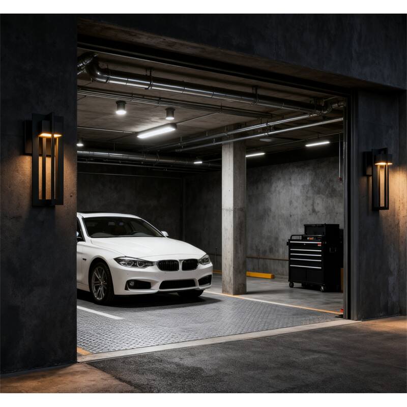 13" Black Integrated LED Outdoor Wall Sconce