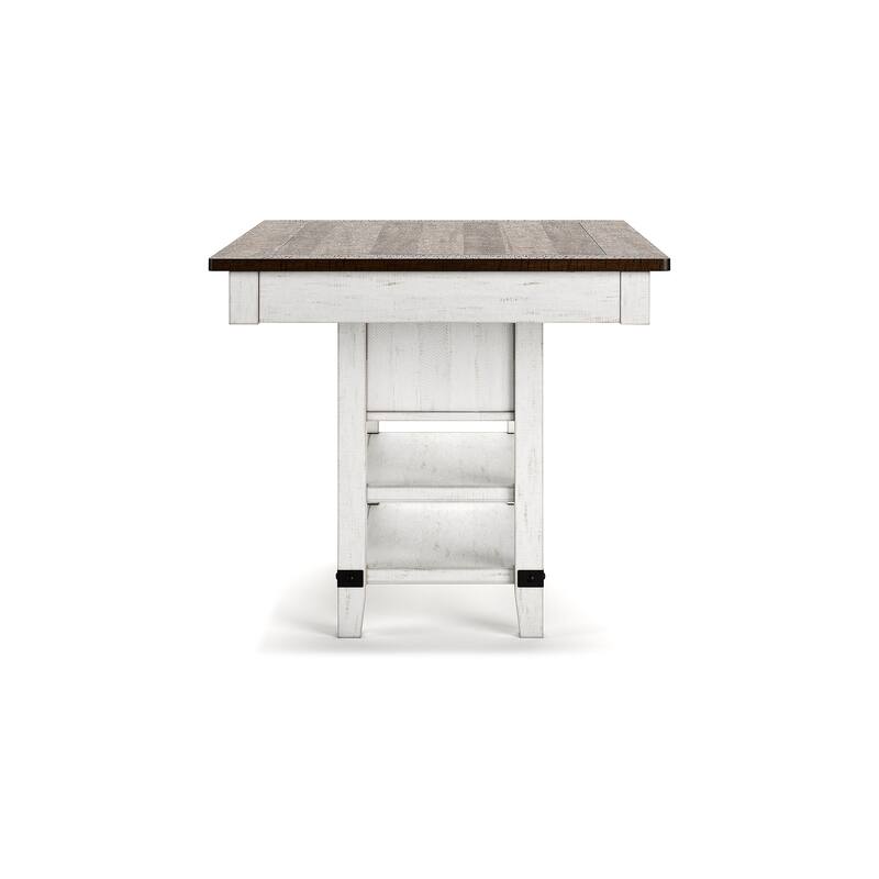 Signature Design by Ashley Valebeck White/Brown Counter Height Dining Table - 60" W x 40" D x 36.13" H