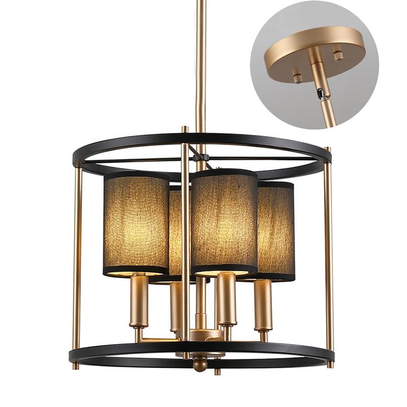 Dimmable Lantern Drum Chandelier Classic Drum Chandelier - 4-Light