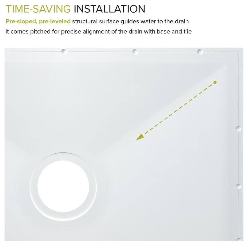 Transolid TRS_FW3535 Ready-to-Tile 35-3/8" x 35-3/8" Square Shower