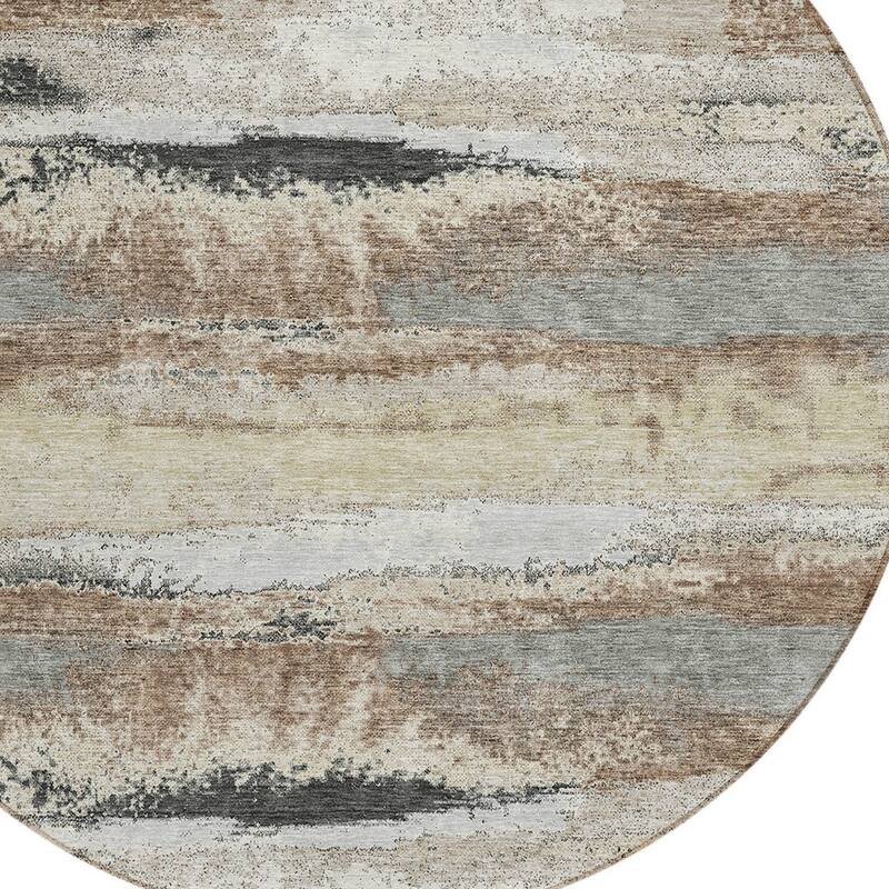 HomeRoots Abstract Transitional Rectangle Outdoor Rug