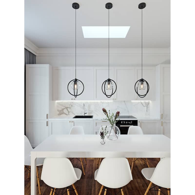 AFX JAMP12MB Jamie 12" Wide Pendant with Clear Glass Shade
