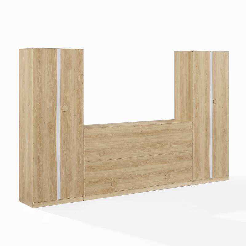 Crosley Isla 3-Piece Sideboard And Pantry Set- Sideboard & 2 Pantries