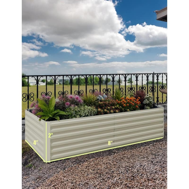 Galvanized Raised Garden Bed, for Vegetables,Flowers