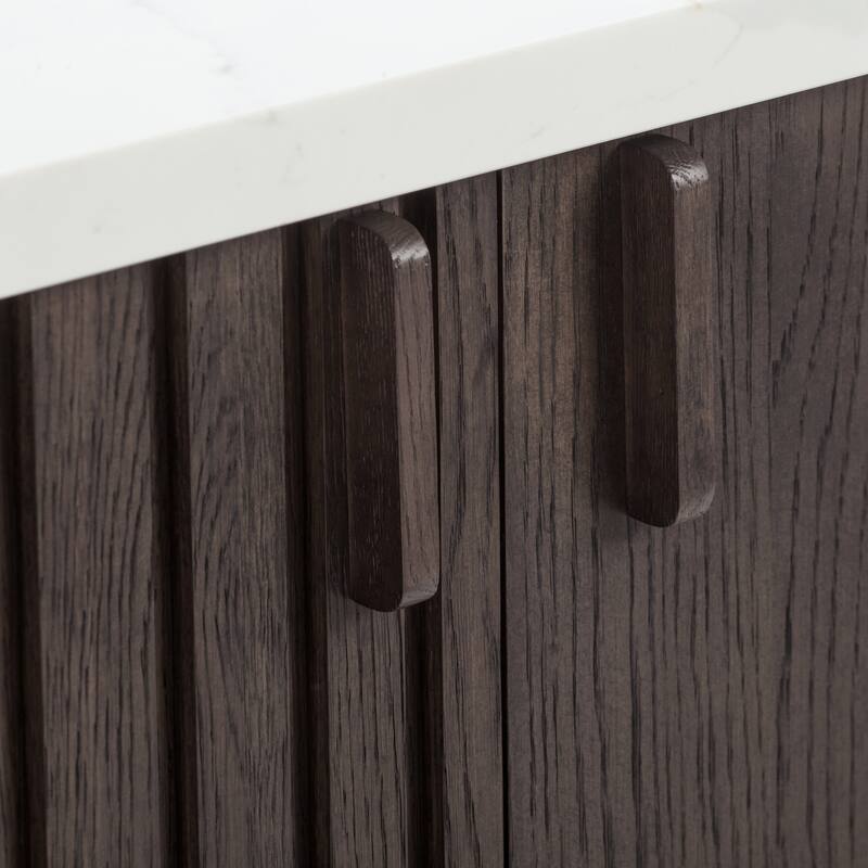 Avanity Blakely 31 in. Vanity Combo in Brown Oak finish with Calacatta Quartz Top