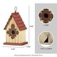 preview thumbnail 3 of 15, Glitzhome 9"H Spring Patriotic Solid Wooden Rustic Birdhouse