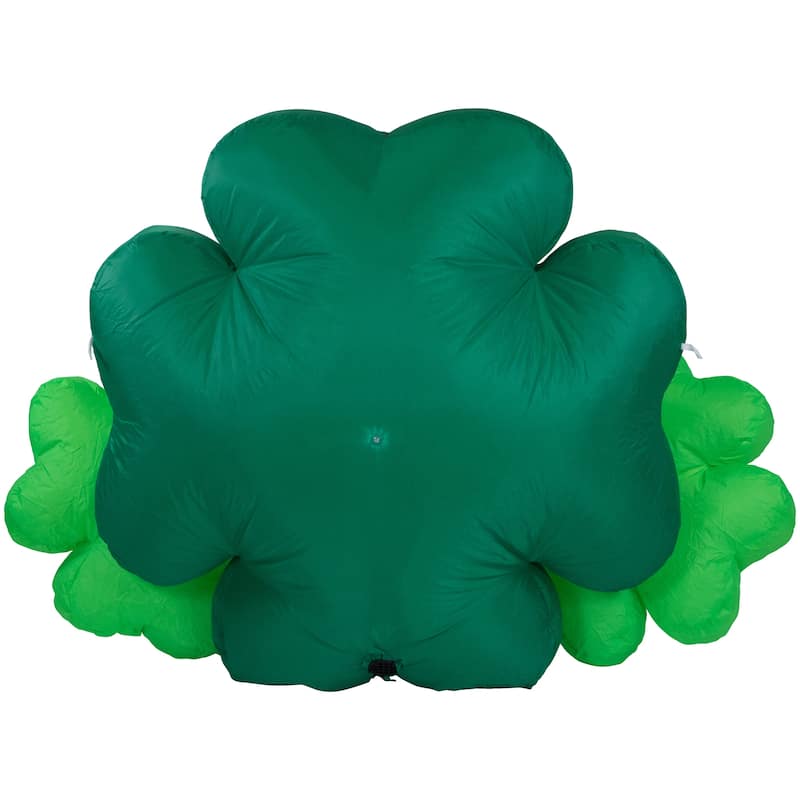 60" Inflatable Lighted Happy St. Patrick 's Day Triple Shamrock Decor