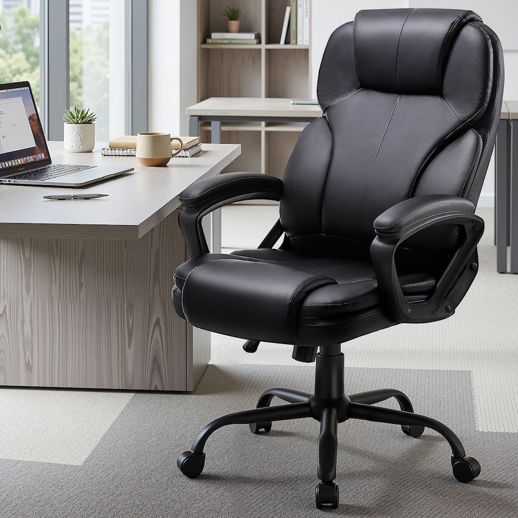 High Back Executive Office Chair, Ergonomic Adjustable Rolling Desk Chair - N/A