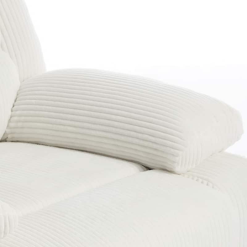 Corduroy Adjustable Recliner Chair Sofa for Living Room