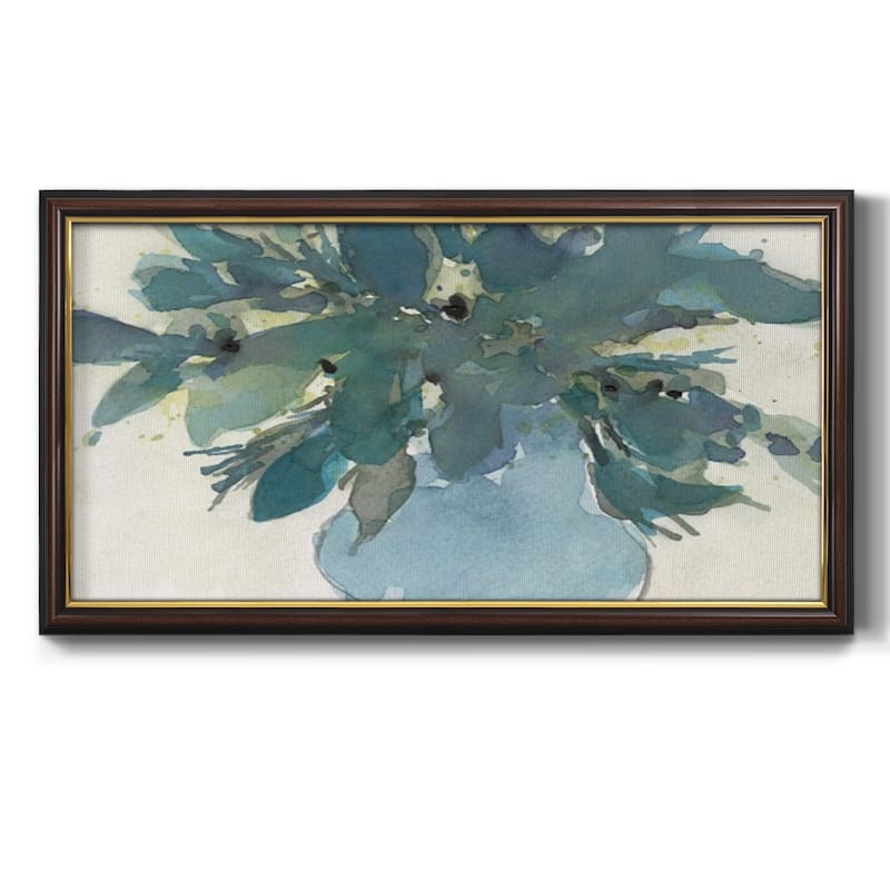 Blue Vintage Charm I Premium Framed Canvas- Ready to Hang