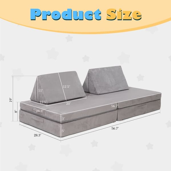 Modular Kids Sofa Couch with Washable and Durable Covers