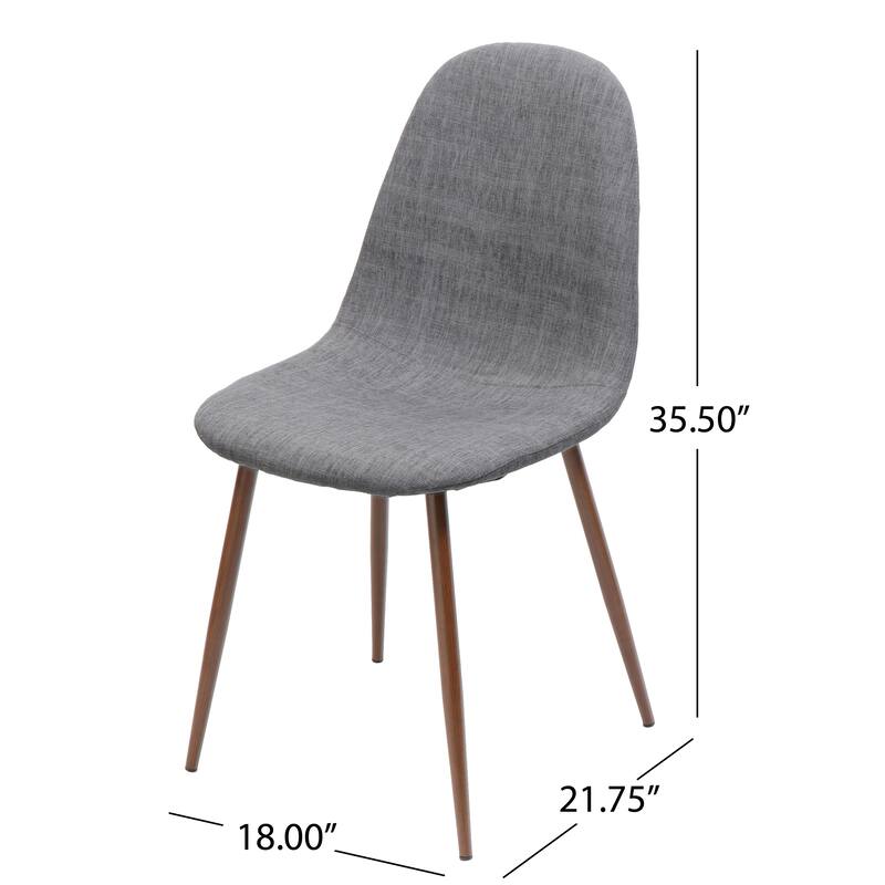 Fabric Dining Chair Set of 2 Round Back Accent Chairs Arc Lounge Chair