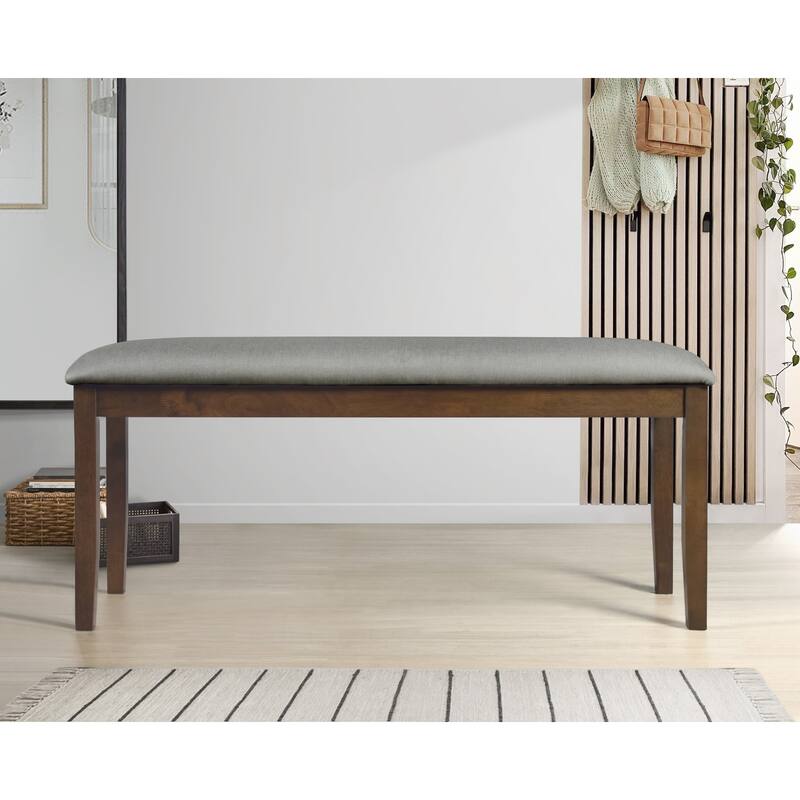 Bowie Upholstered Bench - N/A - Grey