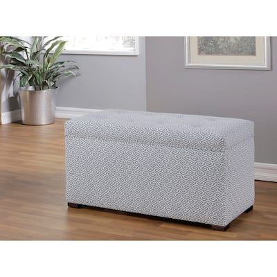 Angela Transitional Living Room Storage Trunk Bench