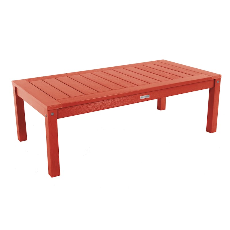 HIGHWOOD Eco-Friendly Adirondack Rectangular Coffee Table - Rustic Red