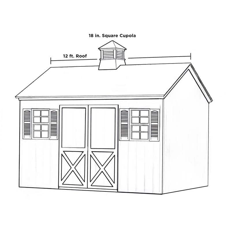 Kent Wood Cupola 14 x 18-inch by Good Directions