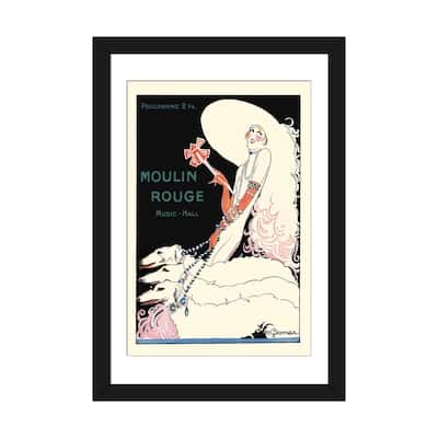 iCanvas "Moulin Rouge Music-Hall Programme, Paris Qui Tourne, 1920s" by Charles Gesmar