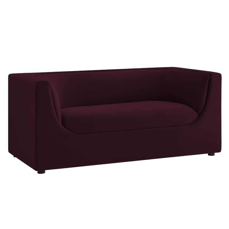 Hilda 67" Curved Back Performance Velvet Loveseat