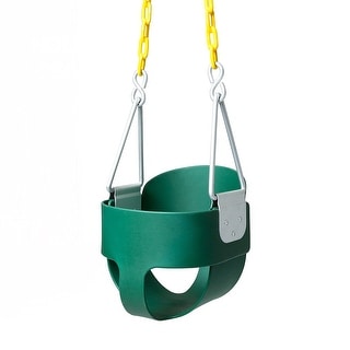 Outdoor Swing Set Stuff Highback Full Bucket Swing Green