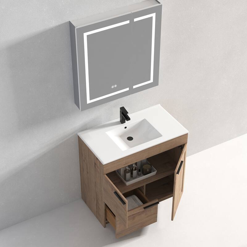 Blossom Hanover 36 Inch Bathroom Vanity with Topmount Ceramic Sink