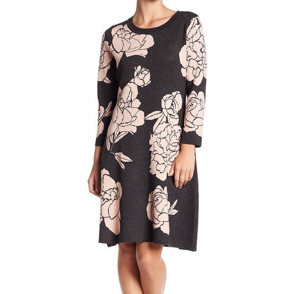 calvin klein gray floral dress