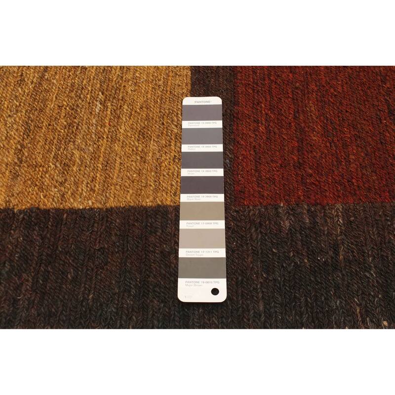 ECARPETGALLERY Flat-Weave Natural Taupe Wool Tapestry Kilim - 5'0 x 6'4