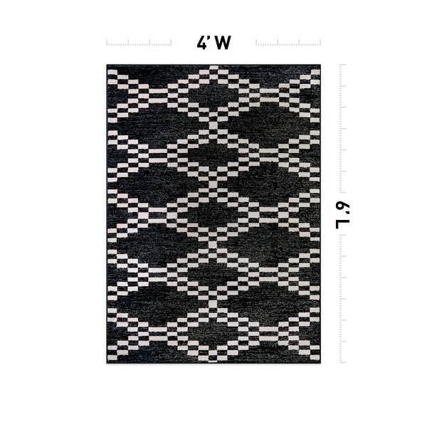 dimension image slide 9 of 14, Southwestern Geometric Area Rug