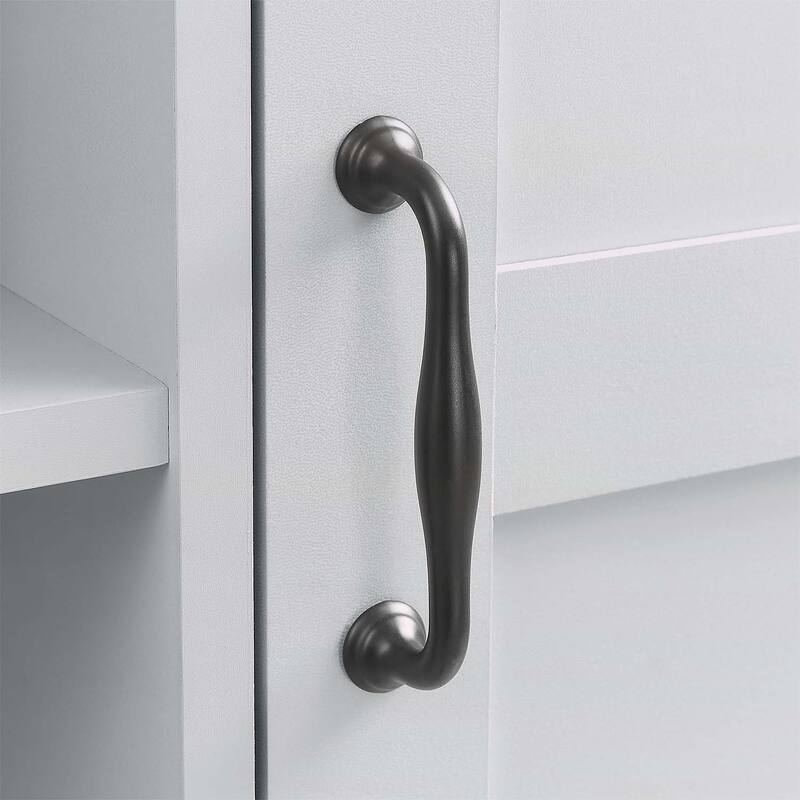 Bathroom Storage Cabinet with Doors,Drawers,Tilt-Out Laundry Hamper,and Adjustable Shelves