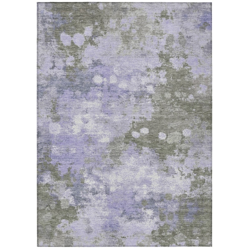HomeRoots Abstract Transitional Rectangle Outdoor Rug