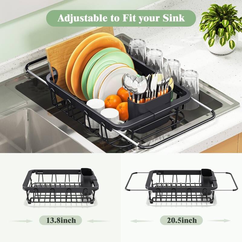 Dish Drying Rack - Adjustable Dish Rack in Sink