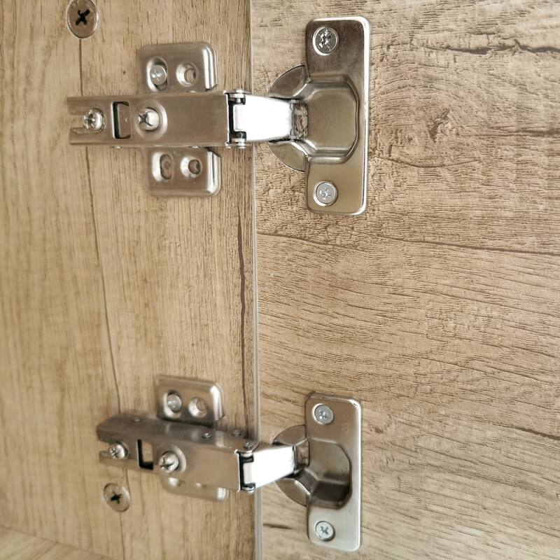 Unique Shape TV Stand with 2 Illuminated Glass Shelves