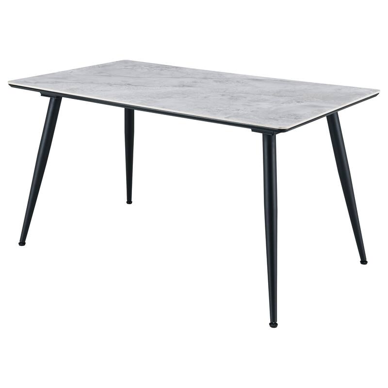 Dennison Rectangular 55-Inch Ceramic Top Dining Table Grey