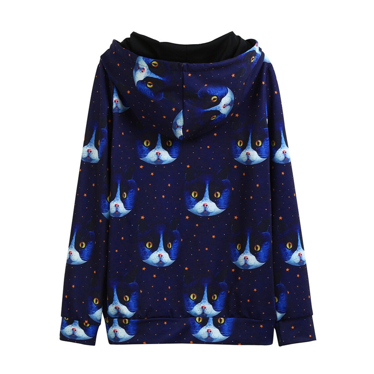 Shop Women Adults 3d Cat Baseball Hoodie Jackets Outdoor Loose