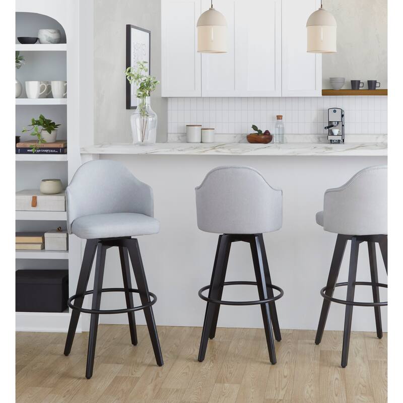 Ahoy Upholstered 30" Fixed-Height Barstool - Set of 2