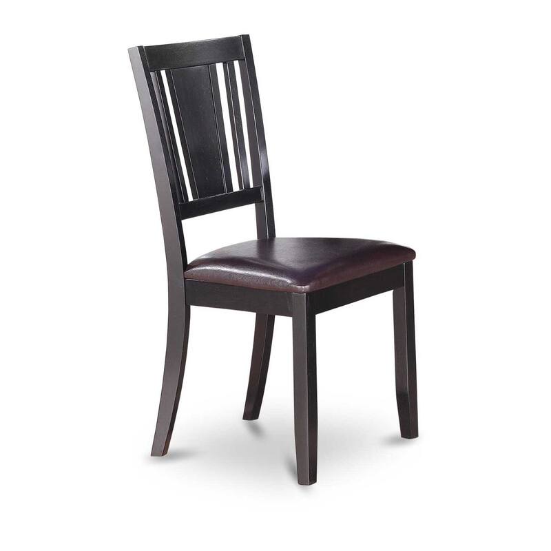 HomeStock 3-Pc Black Finish Solid Wood Top - Dining Room Set - Seats 4