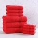 preview thumbnail 38 of 148, Superior Heritage Egyptian Cotton Absorbent 9-Piece Towel Set Red