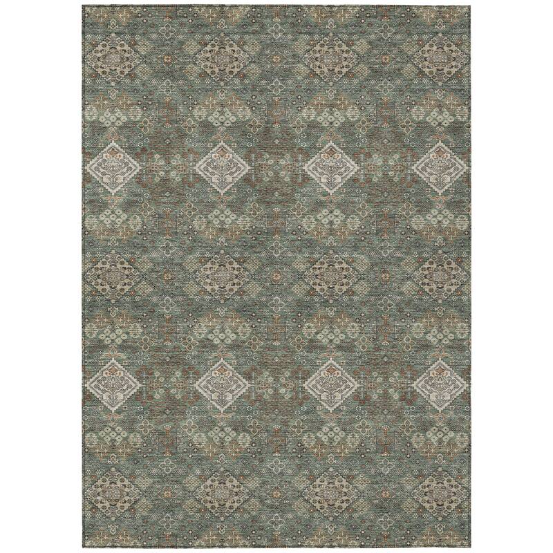 Machine Washable Indoor/ Outdoor Global Flory Chantille Rug