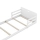 preview thumbnail 17 of 18, Twin Floor Bed with Storage Footboard & Guardrails - Pine Wood Construction