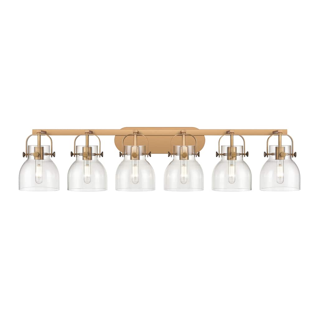 Innovations Lighting Pilaster II Bell - 6 Light 46" Wall-Mounted Bath Vanity Light