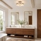 preview thumbnail 3 of 11, Uolla Modern Glam 4-Light Drum Warm Brass Semi Flush Mount Textured Glass Ceiling Light - D 15.5"* H 6.5"