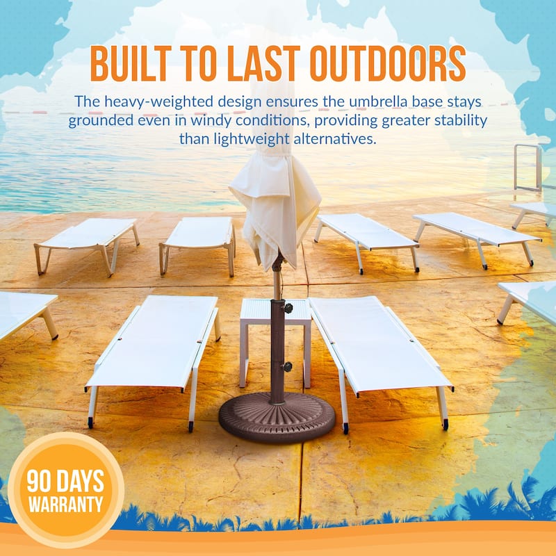 Island Umbrella 66-lb Weather Resistant Umbrella Base in Bronze Resin Finish