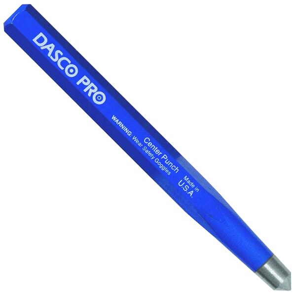 Dasco Pro 530-0 Center Punch, High Carbon Steel, 1/4" x 4"